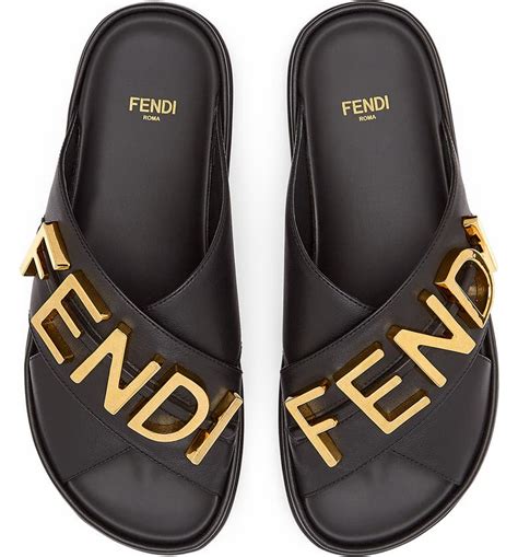 Fendi slide sandals sale